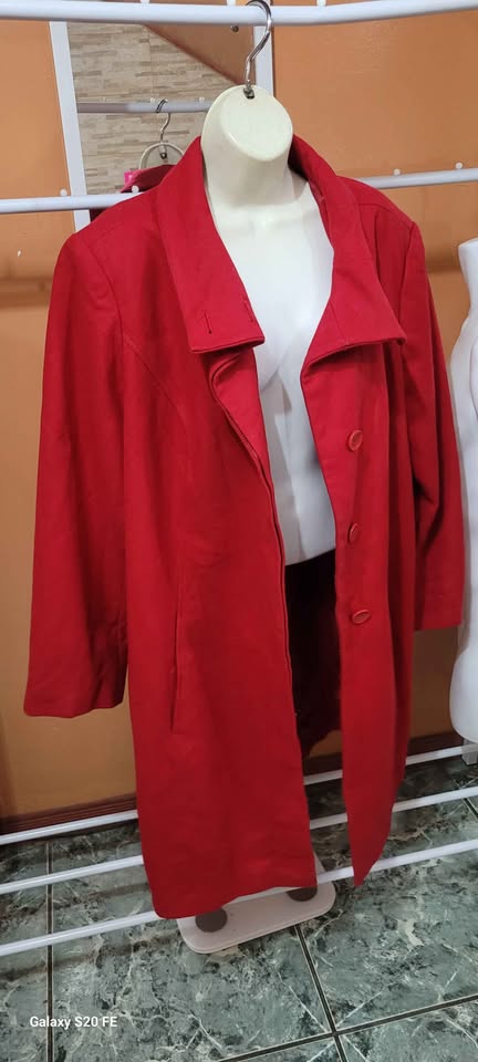 Gabardina Color Rojo para Mujer